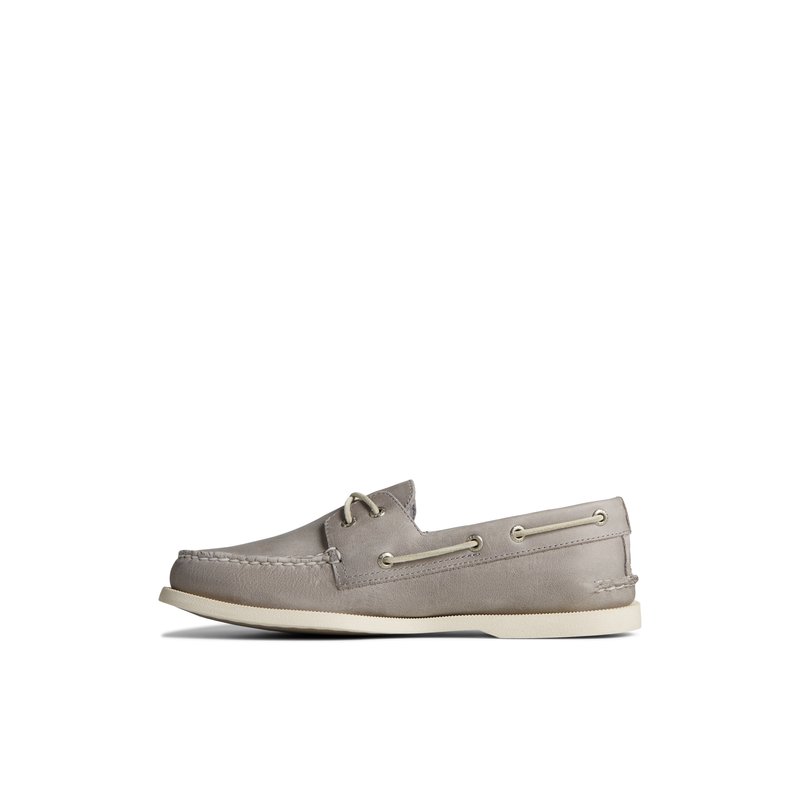 Grey boat shoes on sale
